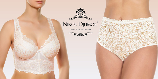 Nikol Djumon - бельо в бели и бежови нюанси снимка