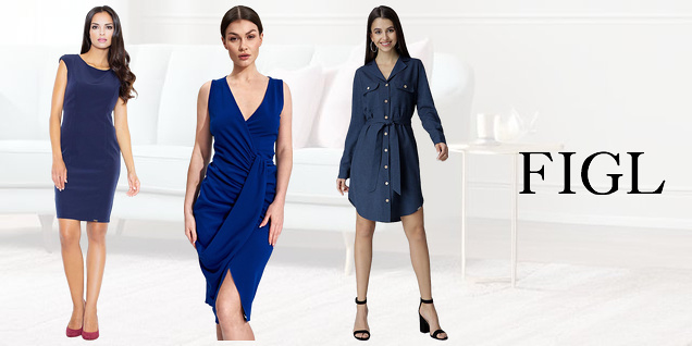 Figl - синя или черна е твоят цвят рокля снимка