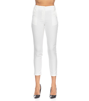 Бял дамски 7/8 панталон Harriet снимка