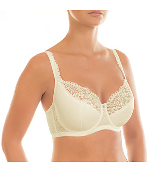 Сутиен с полумеки чашки в цвят слонова кост Viktoria снимка