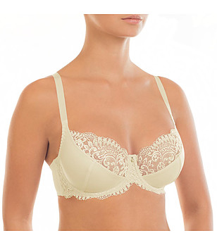 Сутиен с меки чашки в цвят слонова кост Viktoria снимка