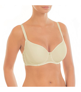Сутиен в цвят слонова кост с лети чашки Viktoria снимка