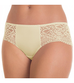 Бикини в цвят слонова кост с дантела встрани Viktoria снимка