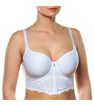 Бял сутиен тип корсет Catharina снимка