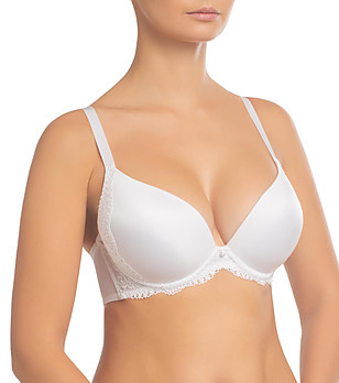 Бял сутиен с повдигащ ефект Viktoria снимка