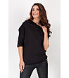 Дамска памучна черна блуза Lena-0 снимка