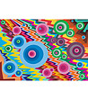 Многоцветна постелка с принт Colorfull 52х75 см-2 снимка