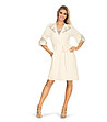 Дамски халат в цвят екрю Leila-1 снимка