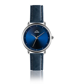 Син мъжки часовник със сребрист корпус Miguel снимка