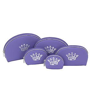 Комплект от 5 броя лилави несесери снимка