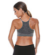 Спортно бюстие-сутиен в сив меланж-1 снимка