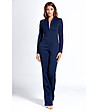 Елегантен дамски гащеризон в тъмносиньо Julina-2 снимка