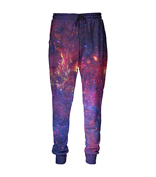Дамско спортно долнище с принт Purple nebula снимка