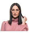 Златисти кръгли рамки за очила Dita-0 снимка