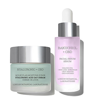 Комплект от дневен крем и серум за лице снимка