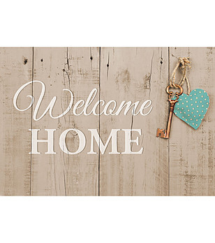 Постелка с принт Welcome HOME 52х75 см снимка