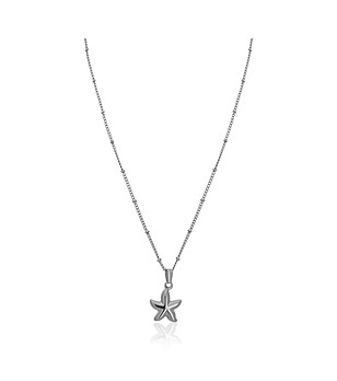 Сребристо колие с висулка Starfish снимка