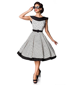 Рокля в бяло и черно Gladys снимка