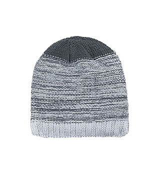 Unisex шапка в сиво и цвят графит Emelia снимка