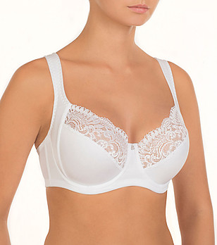 Бял сутиен Victoria с дантелени панели снимка