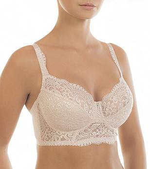 Дантелен сутиен Klea в цвят пудра с чашки от 100С до 105D снимка