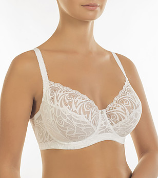 Ефектен бял сутиен Mary-Аnna с дантела снимка