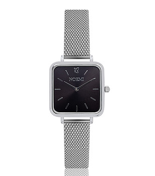 Сребрист дамски часовник с черен корпус Amanda снимка