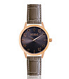 Часовник с корпус в розовозлатисто и каишка в цвят мока Chloe Dream-0 снимка