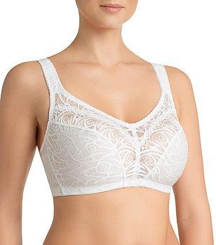 Сутиен тип бюстие Mary-Аnna в бяло без банели снимка