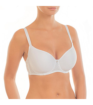 Бял сутиен Victoria с подплатени чашки снимка