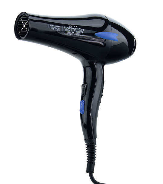 Черен професионален сешоар за коса снимка