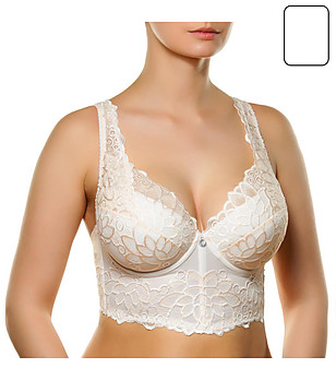 Бял сутиен тип корсет Catharina снимка