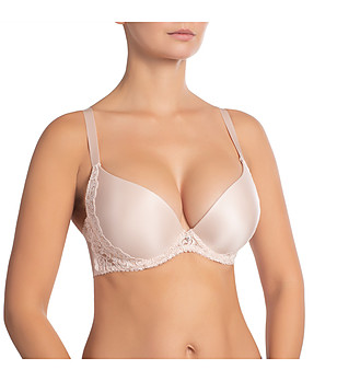 Сутиен в бежов нюанс Evelen с повдигащ ефект снимка