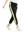 Дамски 7/8 спортен панталон в черно и цвят лайм Lara-2 снимка