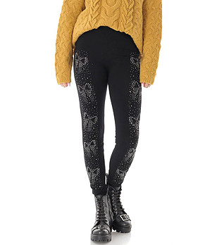 Черен клин с декорация на панделки Ardenа снимка