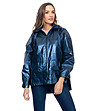 Синьо дамско яке с метализиран ефект Ledora-0 снимка