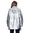 Сребристо дамско яке с метализиран ефект Ledora-1 снимка