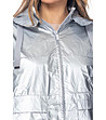 Сребристо дамско яке с метализиран ефект Ledora-2 снимка