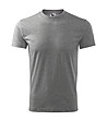 Unisex памучна тениска в сив меланж Classic-0 снимка