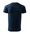 Тъмносиня unisex памучна тениска Elino-1 снимка