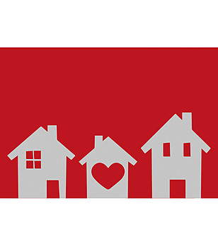 Постелка с принт Home is where the heart is 52х75 см снимка