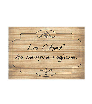 Постелка с принт The chef is always right 52х75 см снимка