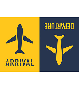 Постелка с принт Arrival Departure 52х75 см снимка