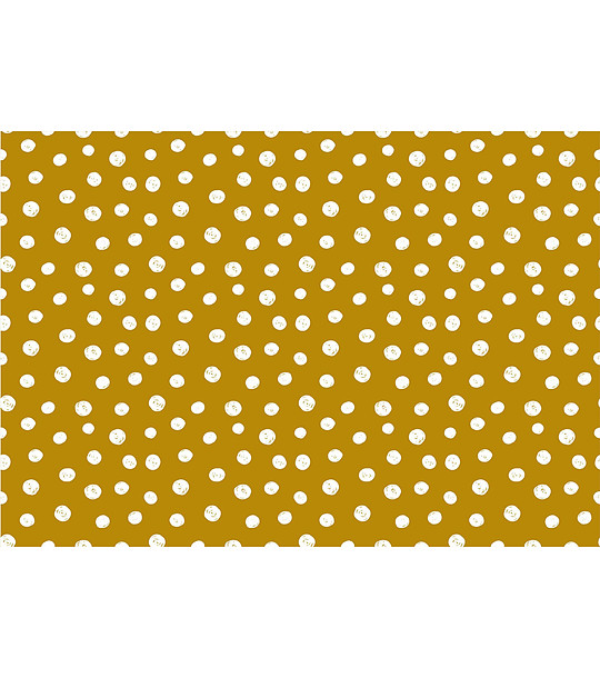Постелка с принт White dots on Mustard 52х75 см снимка