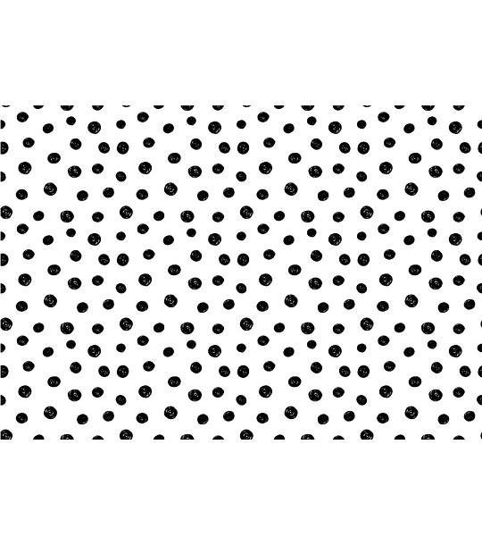 Бяла постелка с принт Fancy black dots 52х75 см снимка