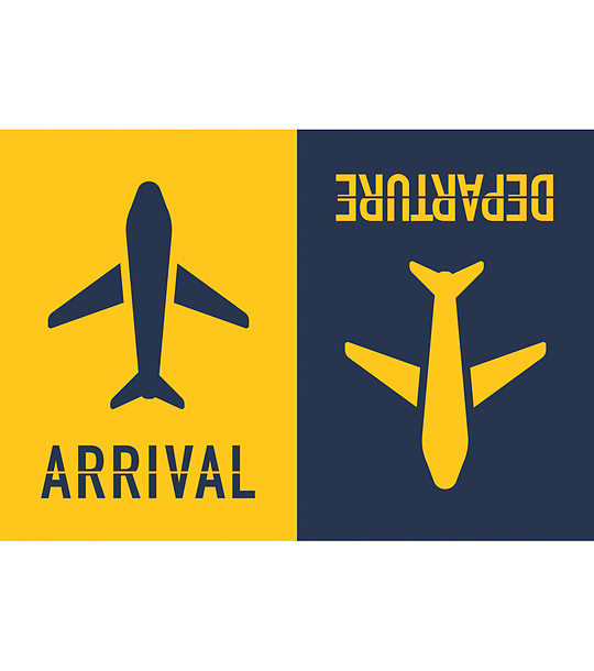 Постелка с принт Arrival Departure 52х75 см снимка