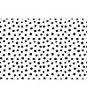 Бяла постелка с принт Fancy black dots 52х75 см-0 снимка