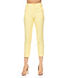 Светложълт дамски слим панталон Lorna-0 снимка