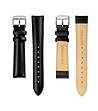 Unisex часовник със сребрист корпус и черна кожена каишка Vernier-3 снимка