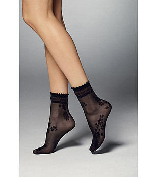 Черни къси дамски чорапи Maxima 20 DEN снимка